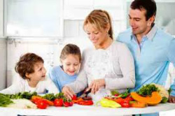 Family Preparing Healthy Meal